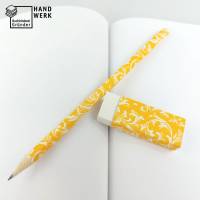 Bleistift Radiergummi, Set, gelb weißes Muster, Carta Varese Bild 1