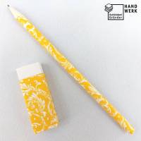Bleistift Radiergummi, Set, gelb weißes Muster, Carta Varese Bild 2