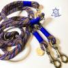 Leine Halsband Set verstellbar anthrazit, blau, mint, lila, rosa, orange Bild 3
