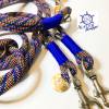 Leine Halsband Set verstellbar anthrazit, blau, mint, lila, rosa, orange Bild 4