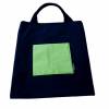 Einkaufstasche blau/apfelgrün, Shopper, Baumwolltasche 40 x 36 cm Bild 3