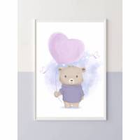 Kinderbild "Kleiner Bär mit Luftballon" Bild 1