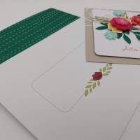 Muttertagskarte mit Filzblumen und Umschlag Bild 3