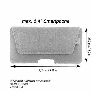 5.0 - 6.4" Horizontal Bauchtasche Quertasche Gürteltasche Tasche für Hosengürtel Hülle Smartphone für iPhone 6 7, Sa Bild 3