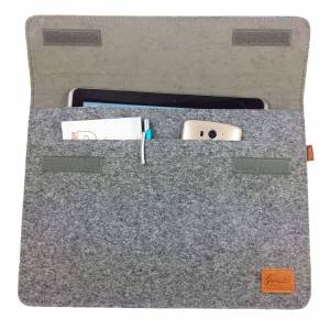14 - 15,6 " Hülle Tasche sleeve Filztasche für Laptop Notebook PC grau Bild 2