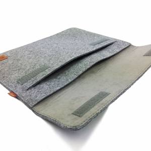 14 - 15,6 " Hülle Tasche sleeve Filztasche für Laptop Notebook PC grau Bild 3