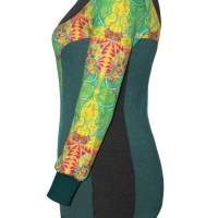 Farbenfroher Designer Pulli -Eco Fashion Art Print *Seepferdchen*grün-100% Biobaumwolle-Sweatshirt Kleid Langarm Bild 2