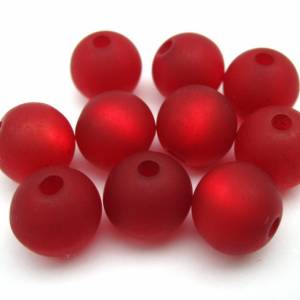 10 POLARIS Perlen 8mm - Rot Bild 1