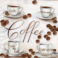 5  Servietten / Motivservietten  Kaffee Motiv / Cafe / Espresso / Cappuccino   K 15 Bild 1