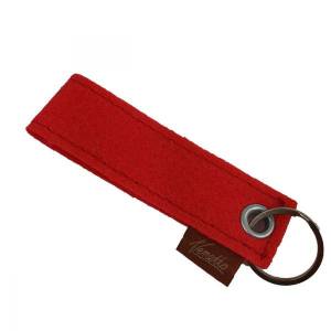 Schlüsselanhänger Schlüsselband Band aus Filz Ring Schlüsselring Anhänger für Schlüssel Rot Bild 1