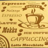 Kaffee Schriftzüge  /  5 Servietten / Motivservietten  Kaffee Motiv K 10 Bild 1