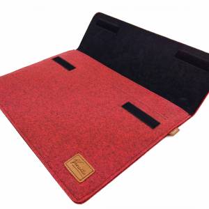 17 Zoll Hülle Tasche Schutztasche Laptop Sleeve Ultrabook Filztasche 17.3 rot Bild 5