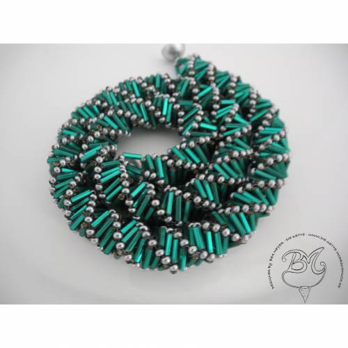 Collier Smaragd Matt auffallend schön