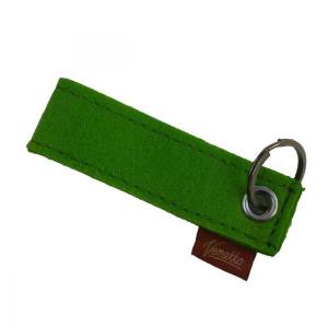 Schlüsselanhänger Schlüsselband Band aus Filz Ring Schlüsselring Anhänger für Schlüssel grün Bild 1