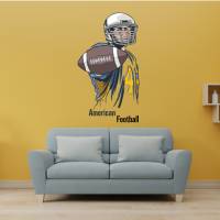 Top Wandtattoo American Football konturgeschnitten in 6 Größen ab 25 cm B x 50 cm H Bild 1