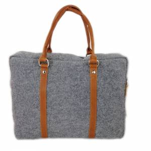 Edle Handtasche Dokumententasche Aktentasche Handtasche für MacBook 13,3" Laptop-Tasche Herren Damen mit Leder-Appli Bild 7