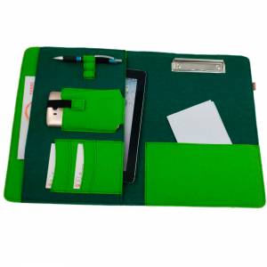 DIN A4 Tasche Hülle Schutzhülle für Tablet Organizer Büro Schule eBook grün Bild 1