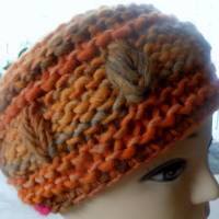 Stirnband für Frauen und Mädchen - handgestrickt, extrabreit - "Der Winter kann kommen" Bild 3