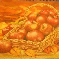 knackig rote Äpfel 5 Servietten / Motivservietten  Essen / Speisen / Getränke / Obst/ Gemüse / Süsses E10 Bild 1