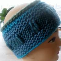 Stirnband für Frauen und Mädchen - handgestrickt, extrabreit - "Der Winter kann kommen" Bild 6