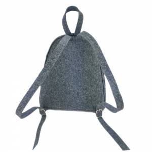 Venetto Mini Rucksack Tasche aus Filz Filzrucksack klein unisex handgemacht grau Bild 2