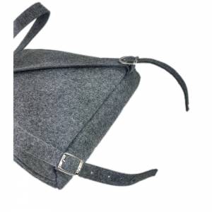 Venetto Mini Rucksack Tasche aus Filz Filzrucksack klein unisex handgemacht grau Bild 3