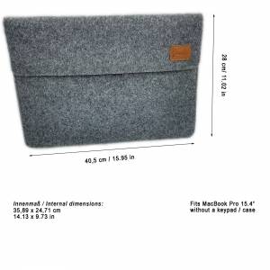 15,4 Zoll Hülle Tasche Schutzhülle Filztasche Schutzhülle Sleeve für MacBook Pro 15 und 16 Zoll , Notebook, Laptop blau Bild 6