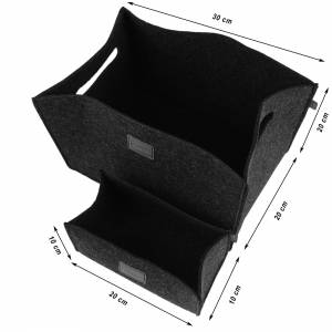 3-er Set Box Filzbox Aufbewahrungskiste Korb Kiste Filzkorb Filz für Ikea Möbel schwarz melange Bild 6