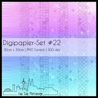 Digipapier Set #22 (pink, lila, türkis) zum ausdrucken, plotten, scrappen, basteln und mehr Bild 1
