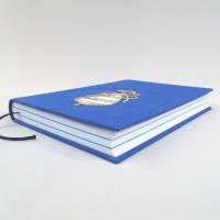 Notizbuch, Schutz-Engel, königs-blau, DIN A5, 150 Blatt, handgefertigt Hardcover Bild 4