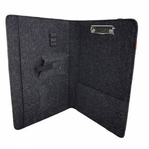10,2 - 13,3 Zoll Hülle Organizer Tasche Schutzhülle für Laptop Notebook Tablet Buchhülle Etui aus Filz, Schwarz meliert Bild 5