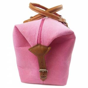 2-er Set Reisetasche Weekender Handtasche Handgepäck Tasche für Flug Flugzeug Urlaub Pink Rosa Bild 2