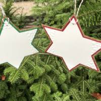 Sternkarten für Fürbitten und gute Wünsche zum Hängen in den Weihnachtsbaum Bild 1
