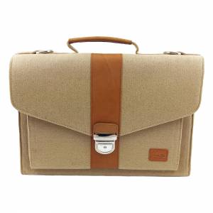 DIN A4 Laptop-Tasche Businesstasche Umhängetasche Handtasche Cappuccino Braun Bild 1