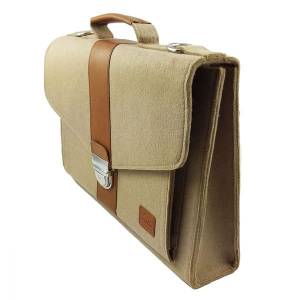 DIN A4 Laptop-Tasche Businesstasche Umhängetasche Handtasche Cappuccino Braun Bild 3