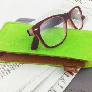 Brillenetui Tasche Hülle Schutzhülle für Brille grün Bild 1
