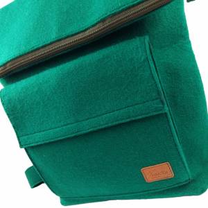 Venetto Rucksack Tasche aus Filz Filzrucksack unisex handgemacht grün Bild 4