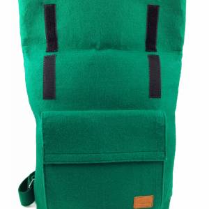 Venetto Rucksack Tasche aus Filz Filzrucksack unisex handgemacht grün Bild 5