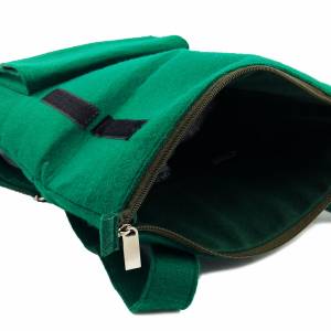 Venetto Rucksack Tasche aus Filz Filzrucksack unisex handgemacht grün Bild 6