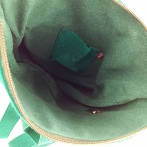Venetto Rucksack Tasche aus Filz Filzrucksack unisex handgemacht grün Bild 7