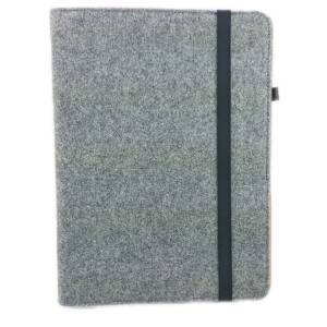 DIN A4 Organizer Einband mit Halteklammer Tasche Hülle für Tablet eBook smartphone, Grau Orange Bild 4
