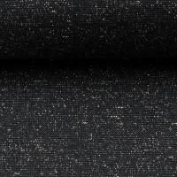 Bund Schlauchware Glamour  Bündchen Glitzer glatt schwarz/silber Oeko-Tex Standard 100 ( 1m/10,-€) Bild 1