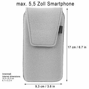 5.0 - 6.4" Vertikal Bauchtasche Quertasche Gürteltasche Tasche für Hosengürtel Hülle Smartphone für iPhone 6, 7 Sams Bild 2