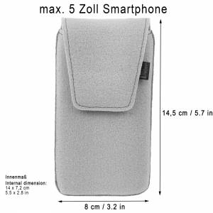 5.0 - 6.4" Vertikal Bauchtasche Quertasche Gürteltasche Tasche für Hosengürtel Hülle Smartphone für iPhone 6, 7 Sams Bild 3