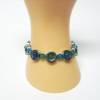 Armband aus Grünen Onyx, Achat Blau und Hämatit Reifen, Edelstein Armband für Frauen Geschenk, Unikat Bild 3