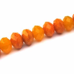 Perlenmix 8x10mm Schliffperlen Mix Indien Orange Facettierte Perlen Schliffperlen Bunter Mix / made in India Bild 1