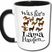 Lama Haufen Spruch Tasse, Lama Alpaka Liebhaber Geschenk, Lustige Sprüche Kaffeetasse Bild 2