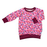 Pullover Shirt Langarmshirt Baby Frühchen Mädchen Herzen "Happy Heart" Geschenk Geburt ab Gr. 38-40 Bild 1