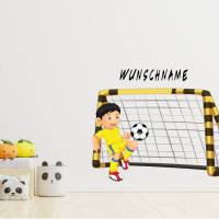 Super Wandtattoo Fussball 2 für das Kinderzimmer, Spielzimmer,konturgeschnitten in 6 Größen ab 50 cm B x 30 cm H Bild 1