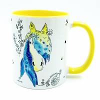 Tasse Pferd personalisiert, Geschenk-Idee Pferde-Mensch, Funny-Art Aquarell Illustration Bild 5